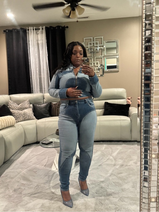 Fashion Nova Denim - Fashion Nova Two-Tone Denim Women's Jeans and Jacket